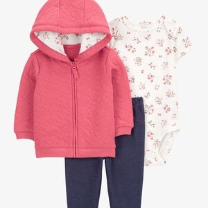 Carter’s Baby 3-Piece Floral Hooded Cardigan Set